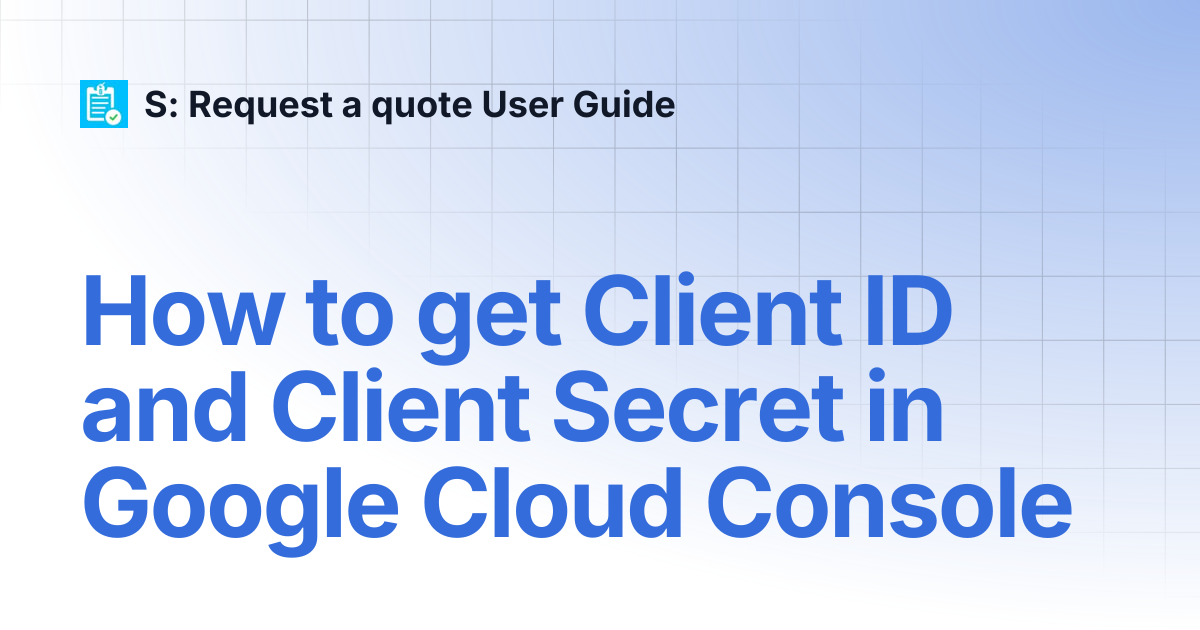 How to get Client ID and Client Secret in Google Cloud Console | S ...